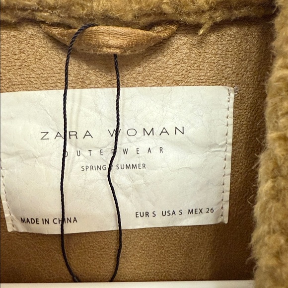 Zara Tan Teddy Jacket - Picture 2 of 4
